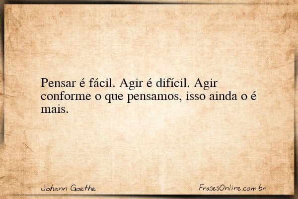 Frase de Johann Goethe