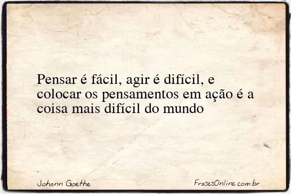 Frase de Johann Goethe