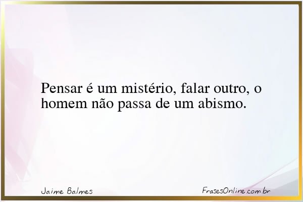 Frase de Jaime Balmes