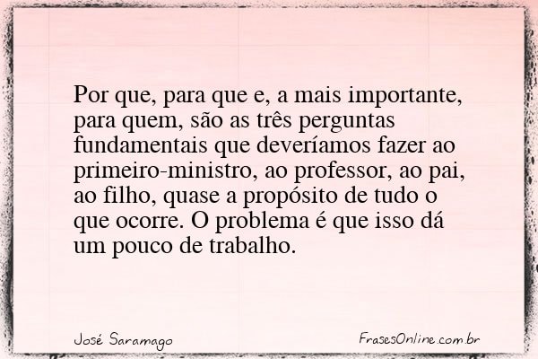 Frase de José Saramago