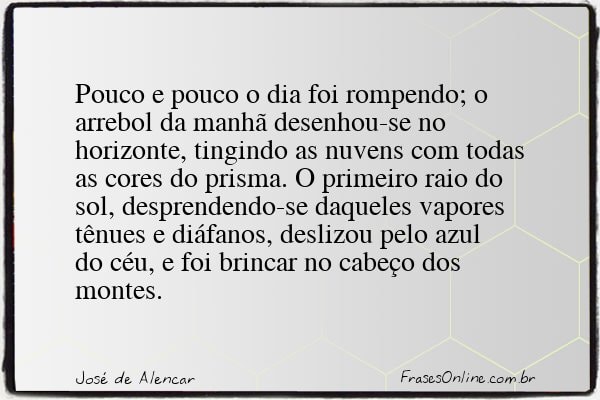 Frase de José de Alencar