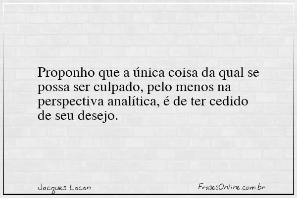 Frase de Jacques Lacan