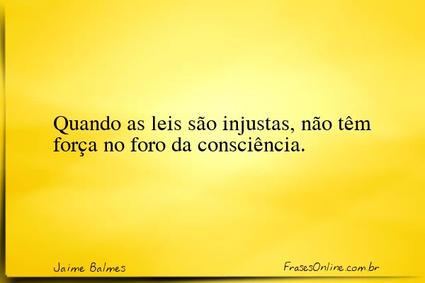 Frase de Jaime Balmes