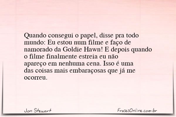 Frase de Jon Stewart