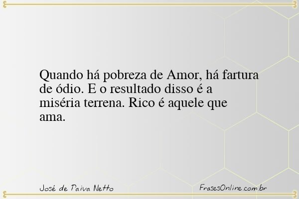 Frase de José de Paiva Netto