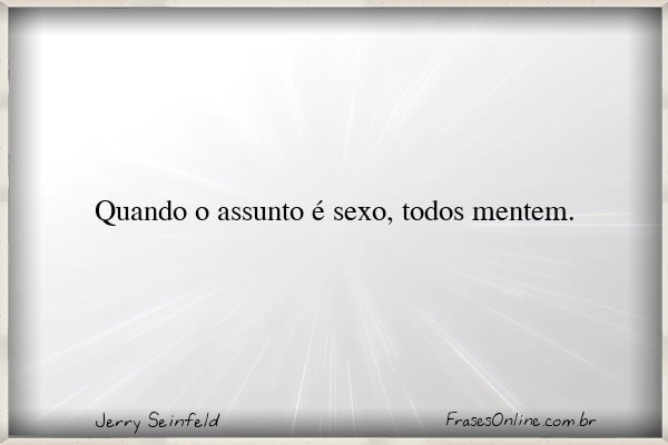 Frase de Jerry Seinfeld