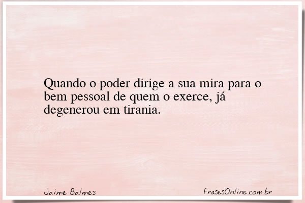 Frase de Jaime Balmes