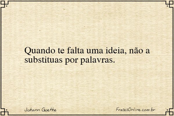 Frase de Johann Goethe