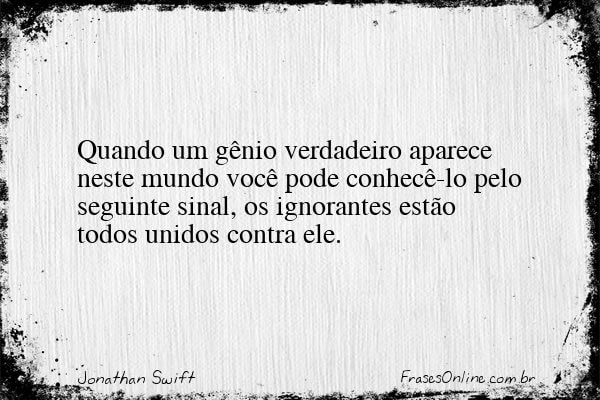 Frase de Jonathan Swift