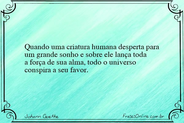 Frase de Johann Goethe