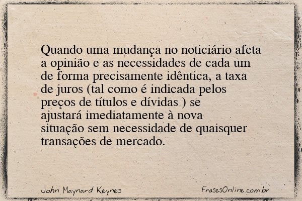 Frase de John Maynard Keynes