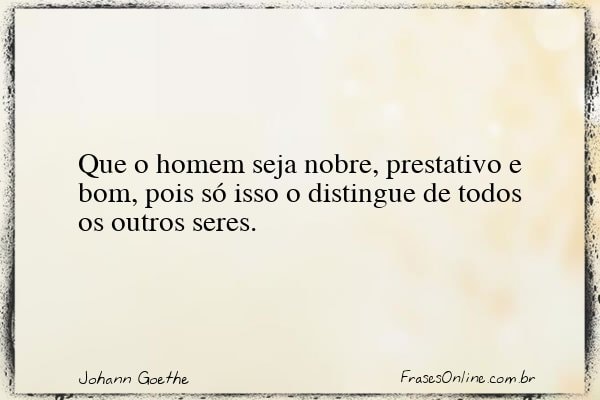Frase de Johann Goethe