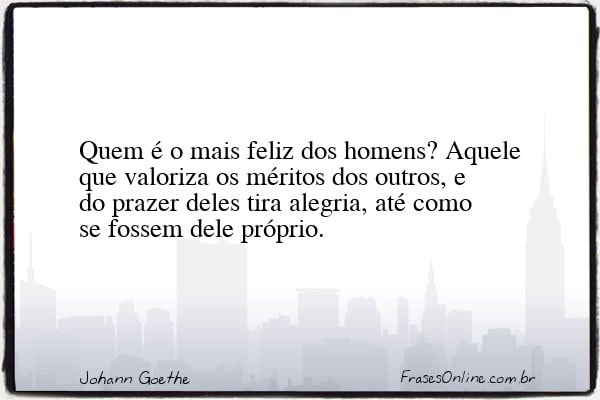 Frase de Johann Goethe