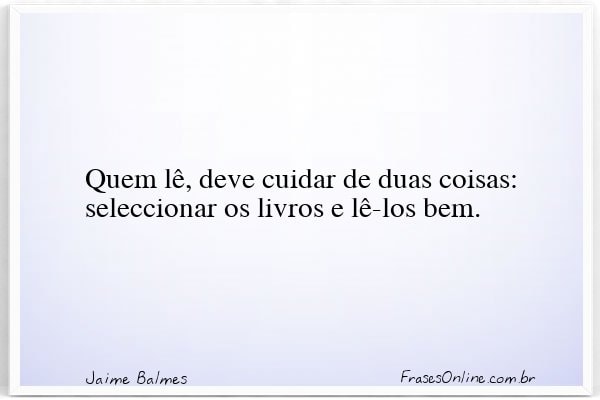 Frase de Jaime Balmes