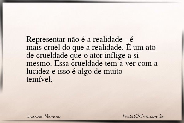 Frase de Jeanne Moreau