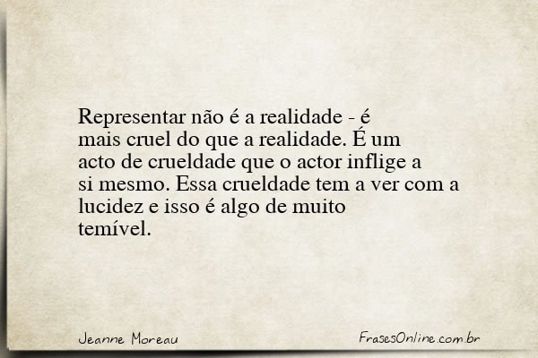 Frase de Jeanne Moreau