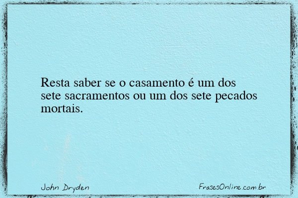 Frase de John Dryden