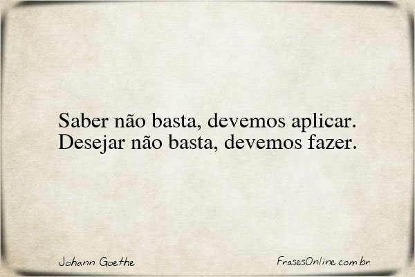 Frase de Johann Goethe