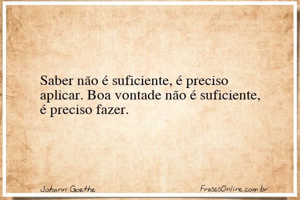 Frase de Johann Goethe