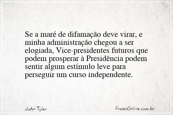 Frase de John Tyler