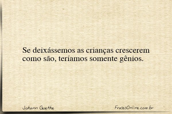 Frase de Johann Goethe
