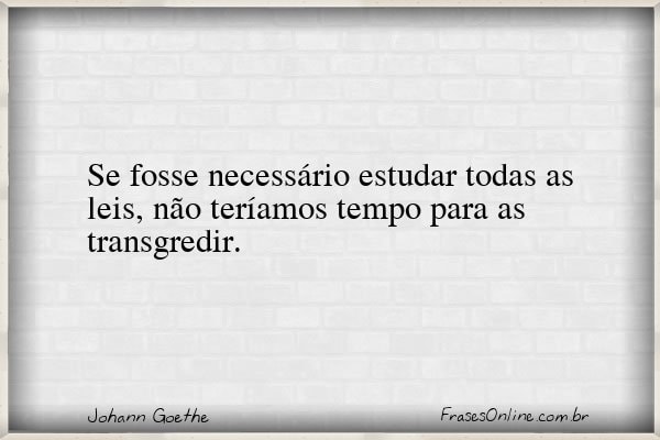 Frase de Johann Goethe