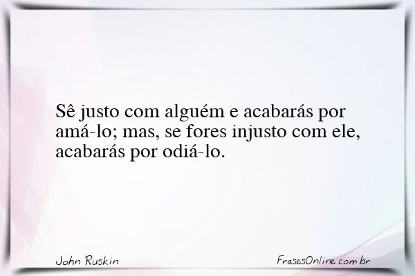 Frase de John Ruskin