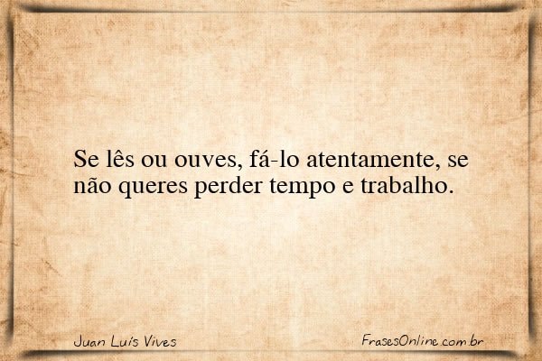 Frase de Juan Luís Vives