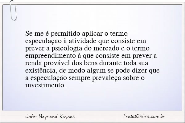 Frase de John Maynard Keynes