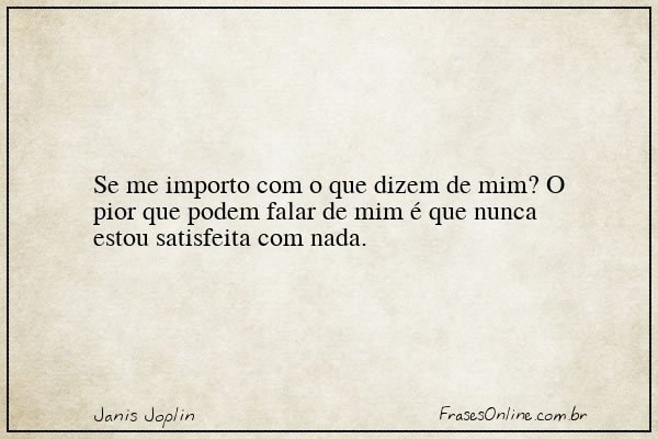 Frase de Janis Joplin