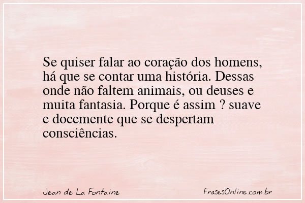 Frase de Jean de La Fontaine