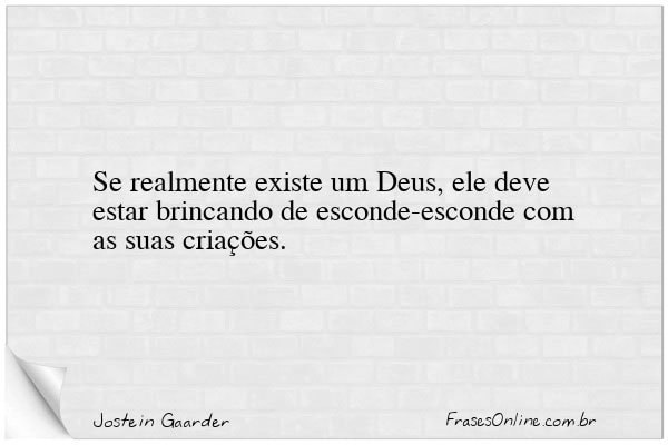 Frase de Jostein Gaarder
