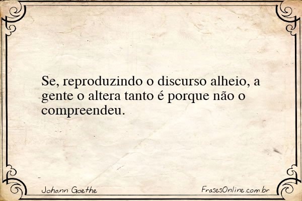 Frase de Johann Goethe