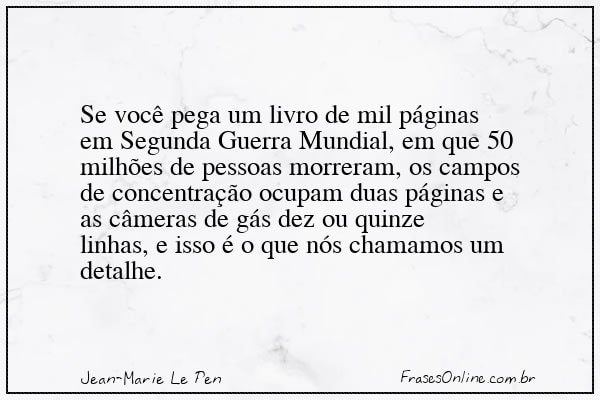 Frase de Jean-Marie Le Pen