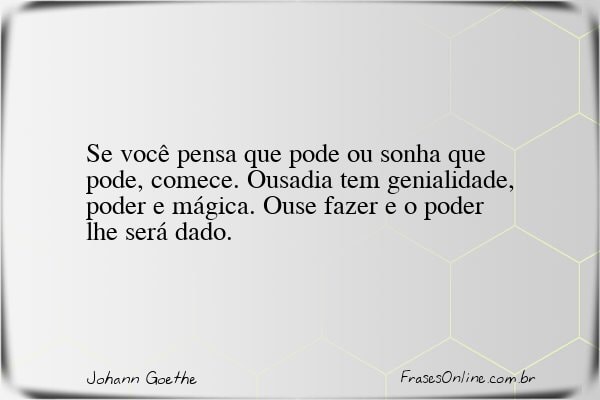 Frase de Johann Goethe