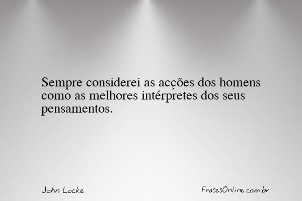 Frase de John Locke