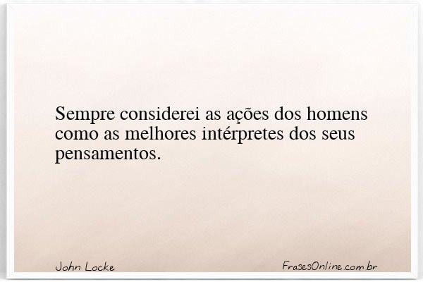 Frase de John Locke