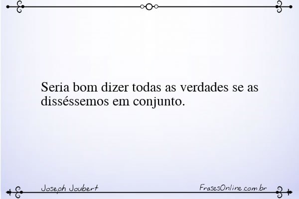 Frase de Joseph Joubert