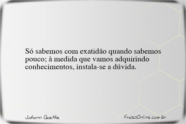 Frase de Johann Goethe