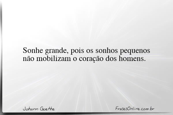 Frase de Johann Goethe