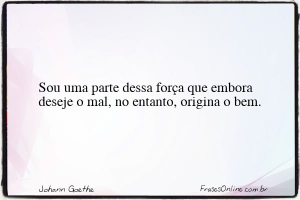 Frase de Johann Goethe