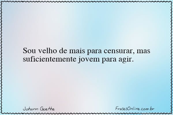 Frase de Johann Goethe