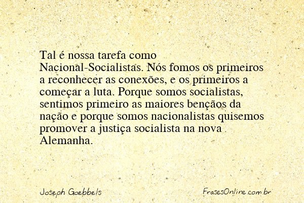 Frase de Joseph Goebbels