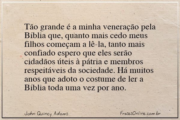 Frase de John Quincy Adams
