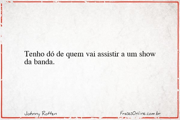 Frase de Johnny Rotten