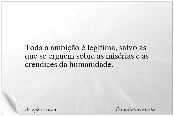 Frase de Joseph Conrad