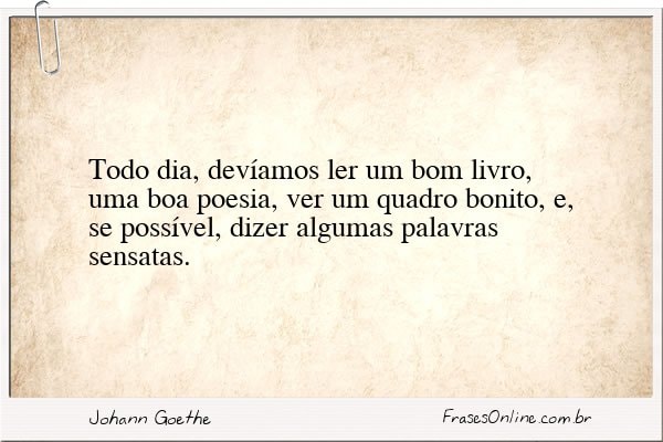 Frase de Johann Goethe