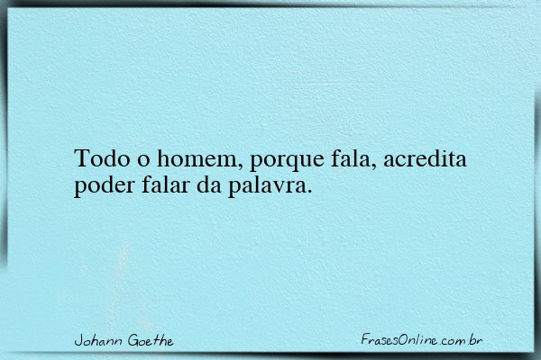 Frase de Johann Goethe