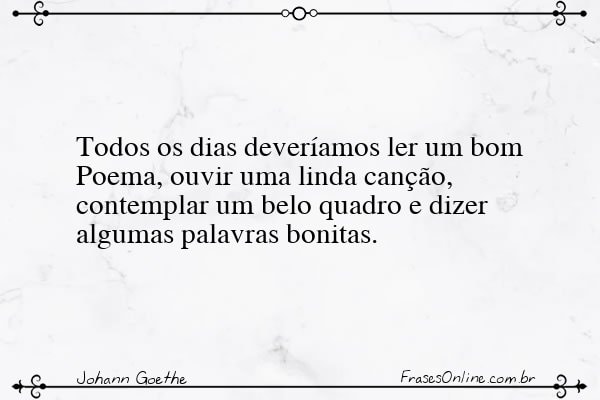 Frase de Johann Goethe