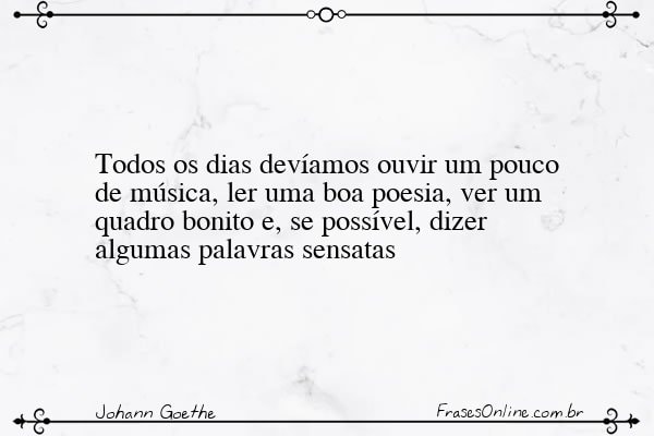 Frase de Johann Goethe